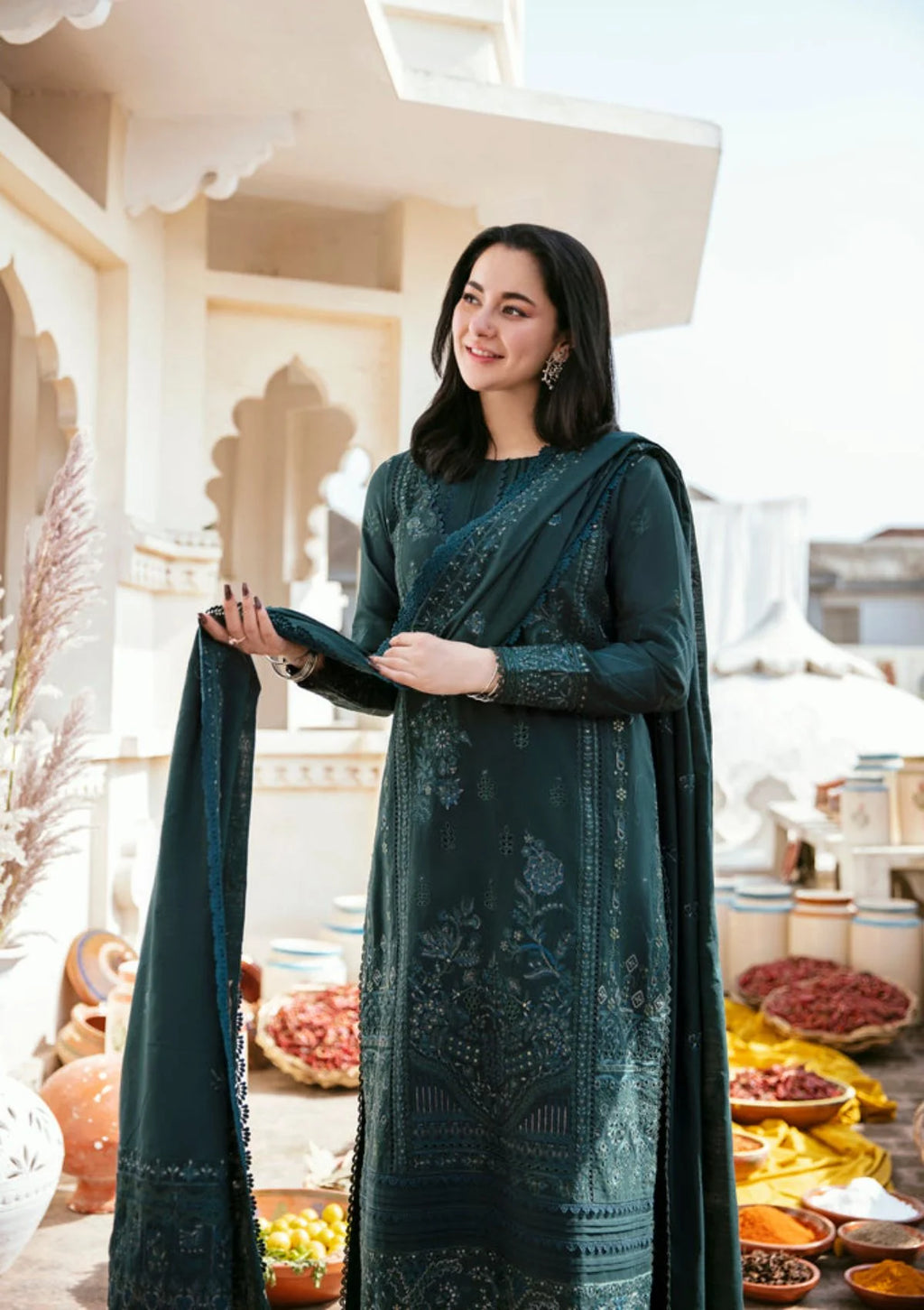 MB 935-3 Piece Unstitched Fully Embroidered Lawn Suit