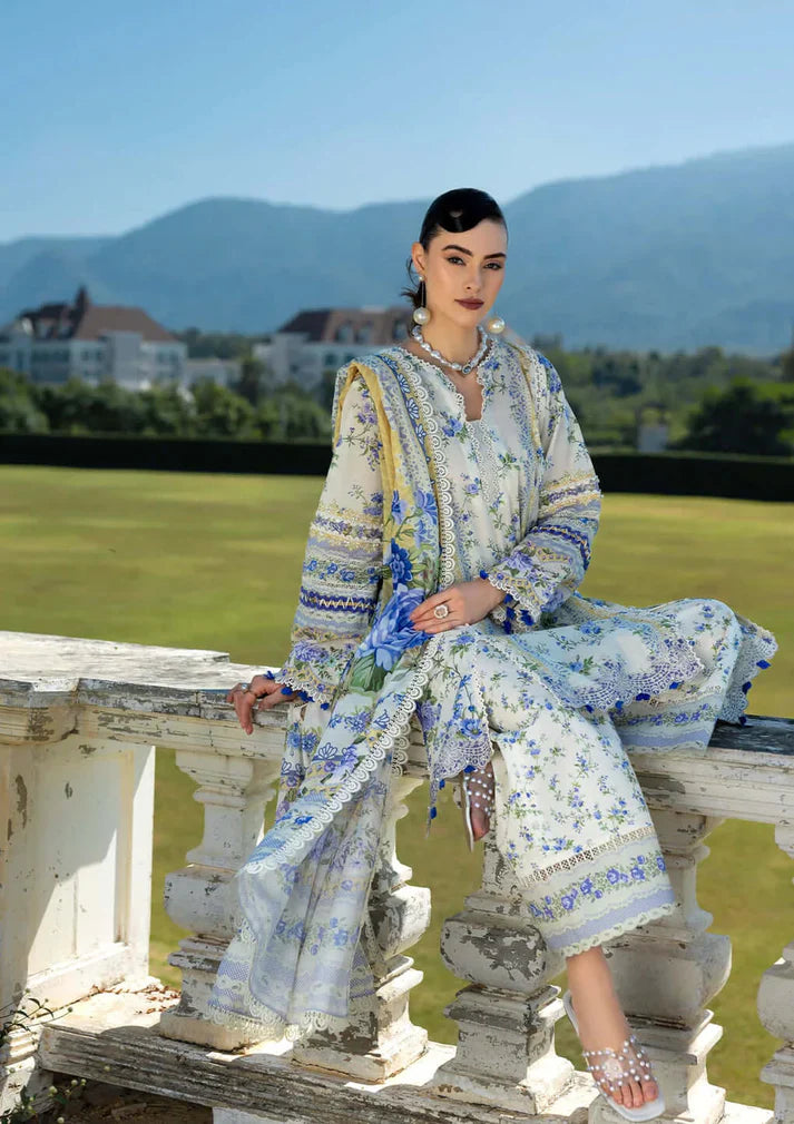 MB 485-3 Piece Unstitched Printed Lawn Suit