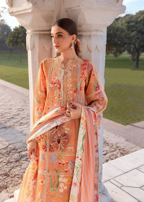 3 Piece unstitched Digital Printed and Embroidered Lawn Suit