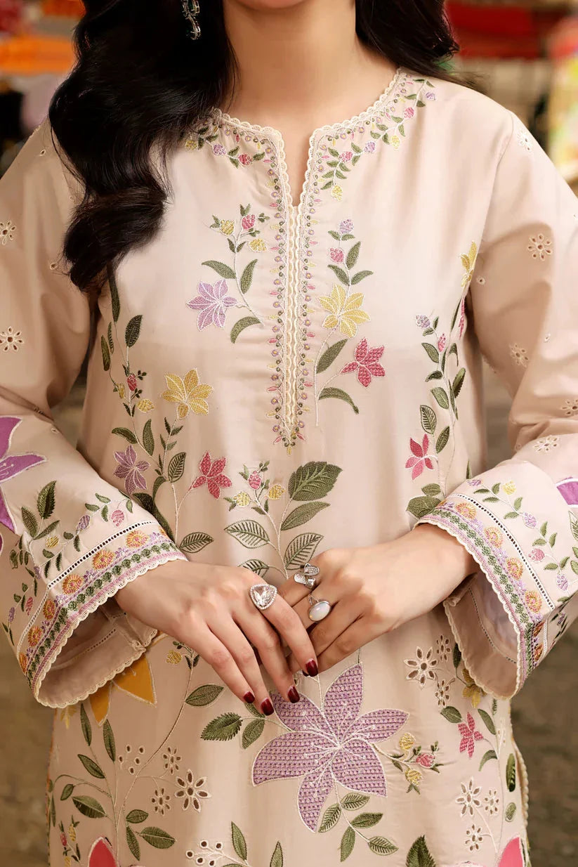 AS 2875-3 Piece Unstitched Fully Embroidered Lawn Suit