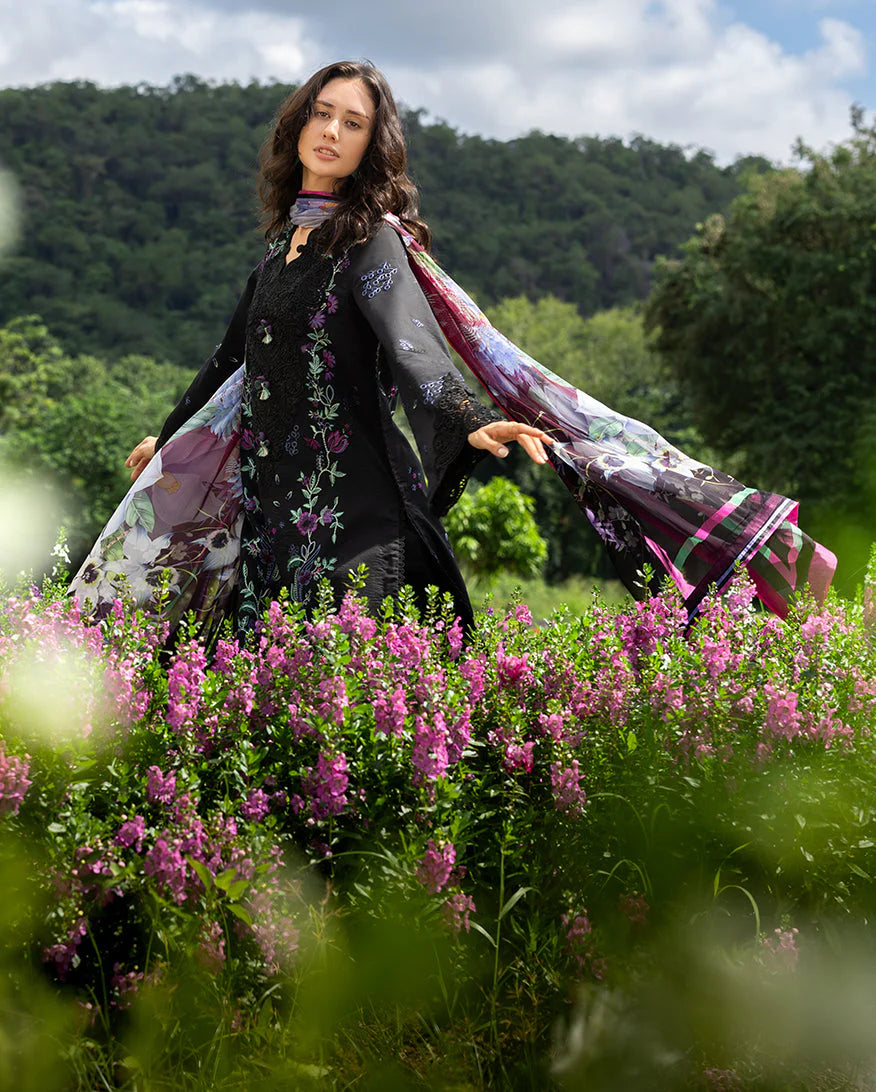 MS 2745-3 PieceUnstitched Embroidered Lawn Suit