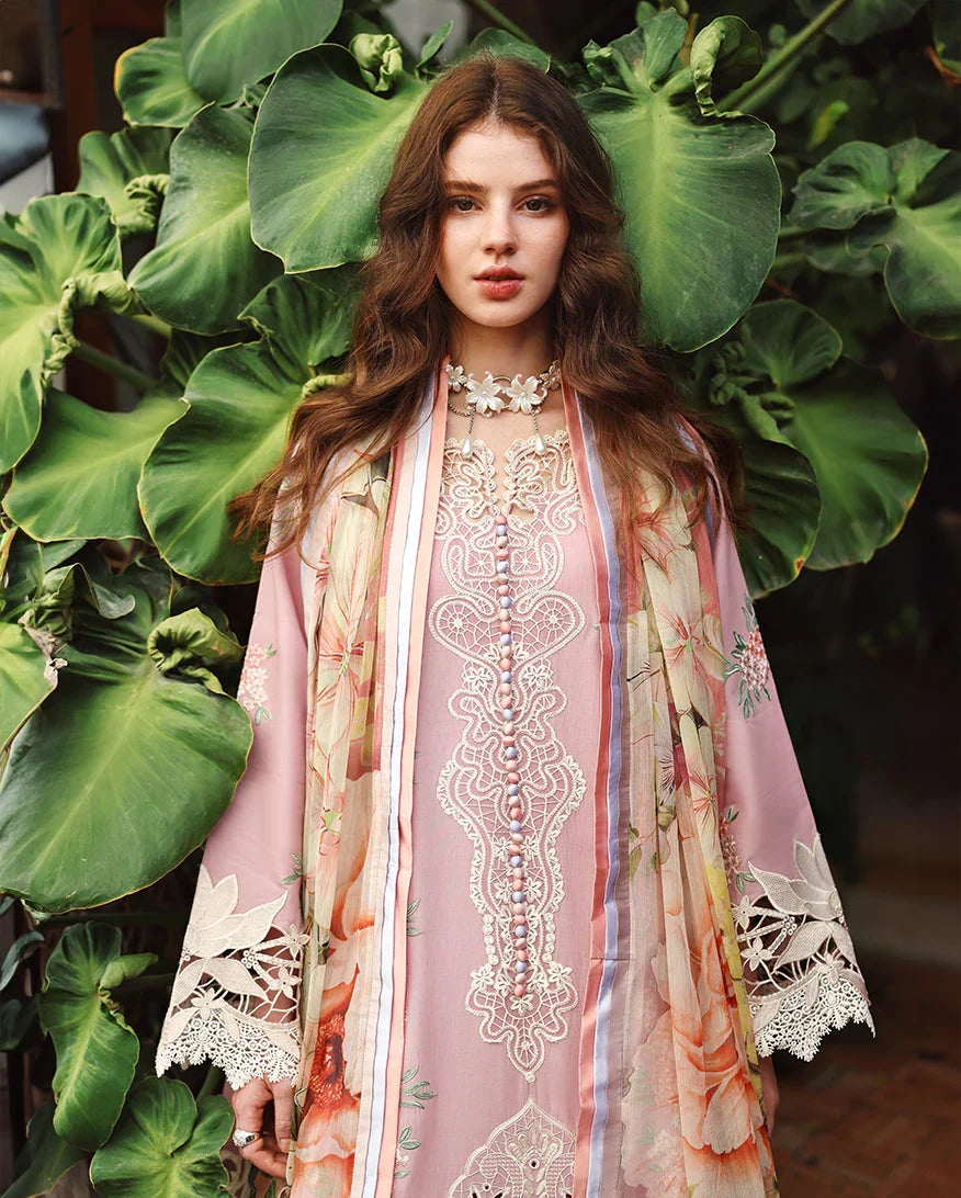 MS 2855-3 Piece Unstitched Embroidered Lawn Suit