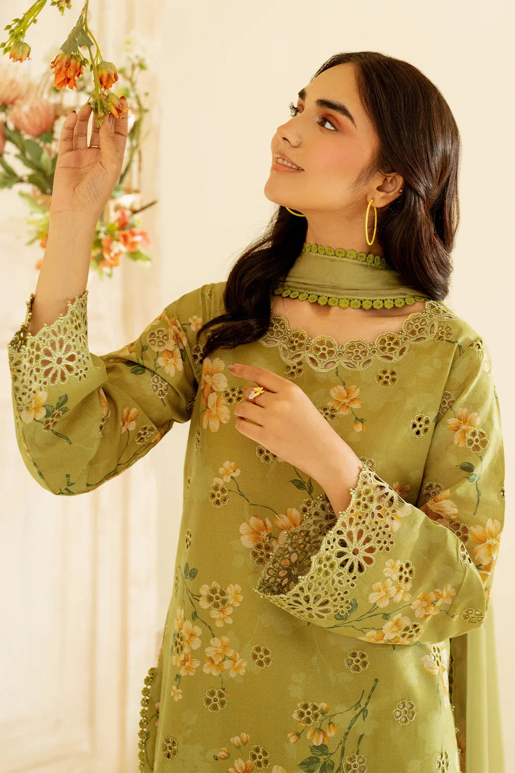 3 Piece unstitched Digital Printed Lawn Suit