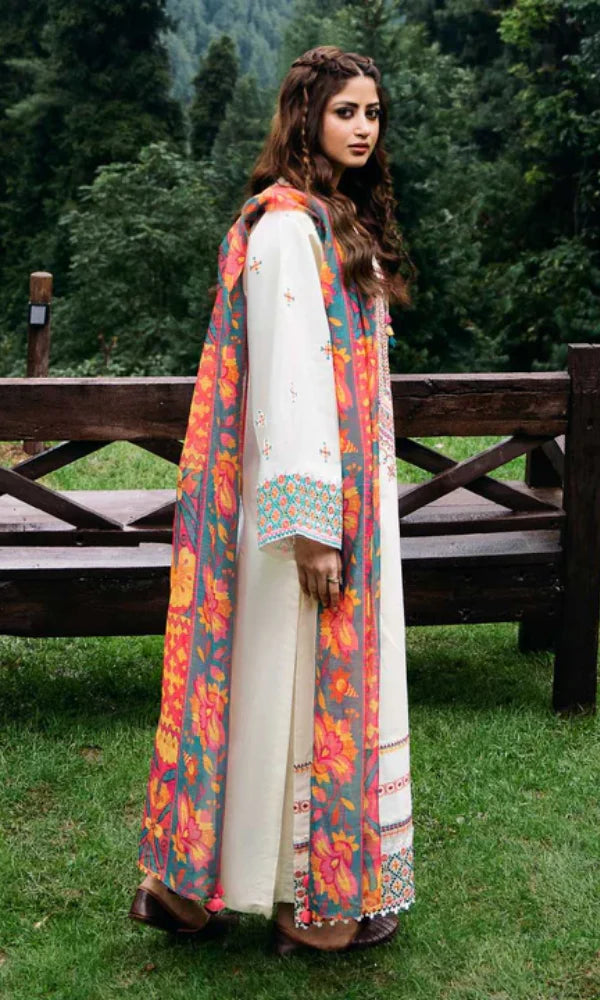 QL 2690-3 Piece Unstitched Fully Embroidered Lawn Suit