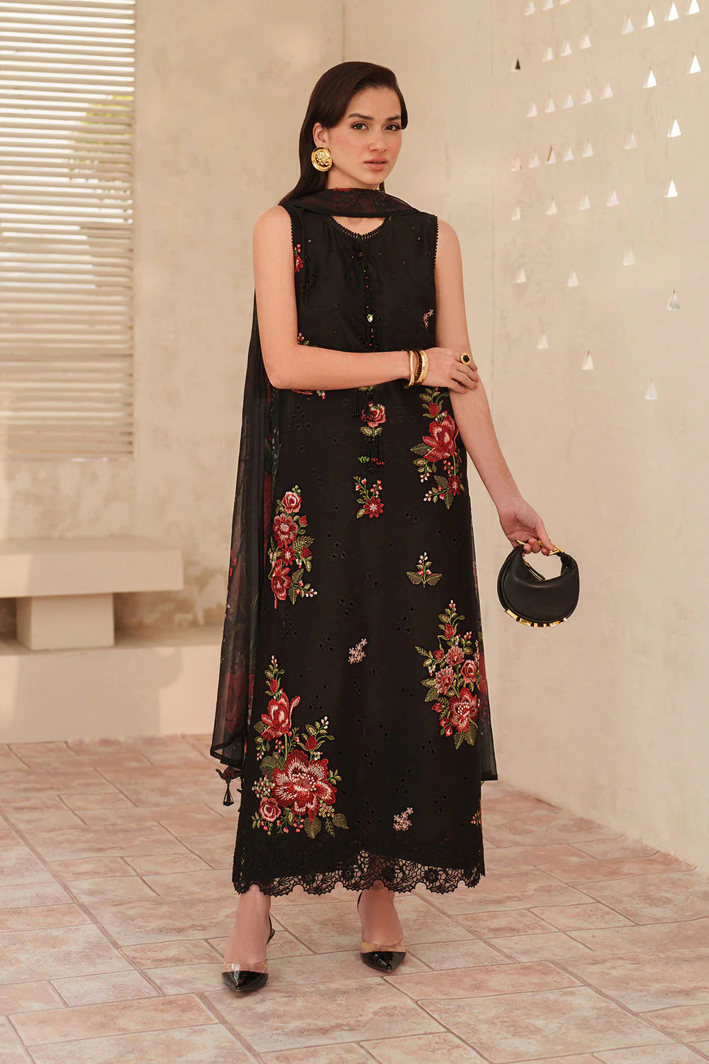 BQ 209-3 Piece Unstitched Digital Printed lawn Suit
