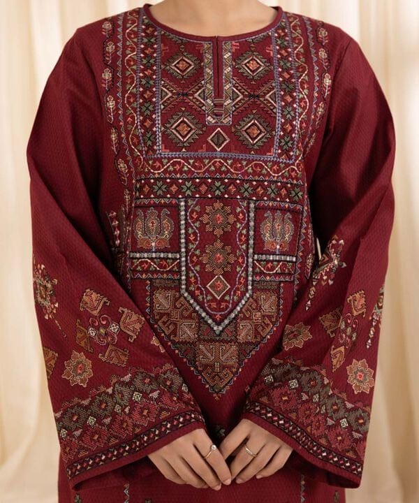 SP 2695-3 Piece Unstitched Embroidered Lawn Suit