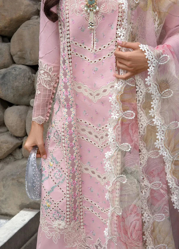 CM 2600-3 Pc Embroidered Lawn Shirt with Embroidered Polly Lawn Dupatta
