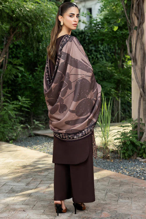 BQ 140-3 Piece Unstitched Fully Embroidered Dhanak Suit