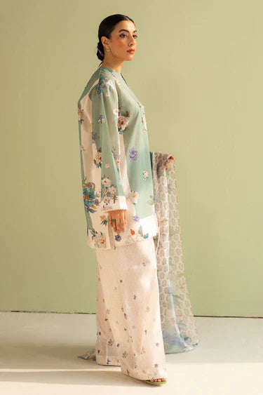 CO 496-3Pc Digital Printed Lawn Shirt with Printed Dupatta