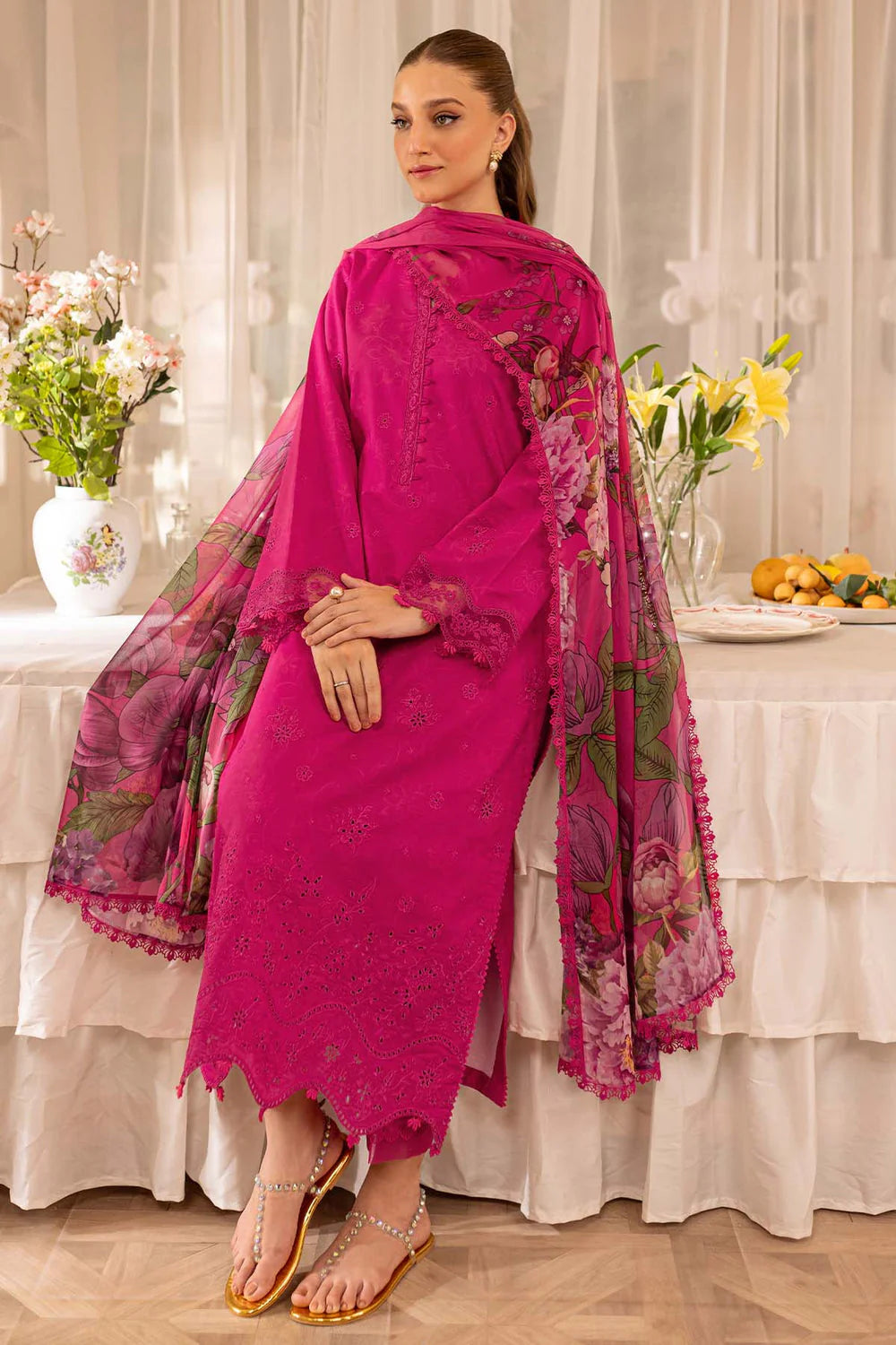 FR 2725-3 Piece Unstitched Embroidered Lawn Suit