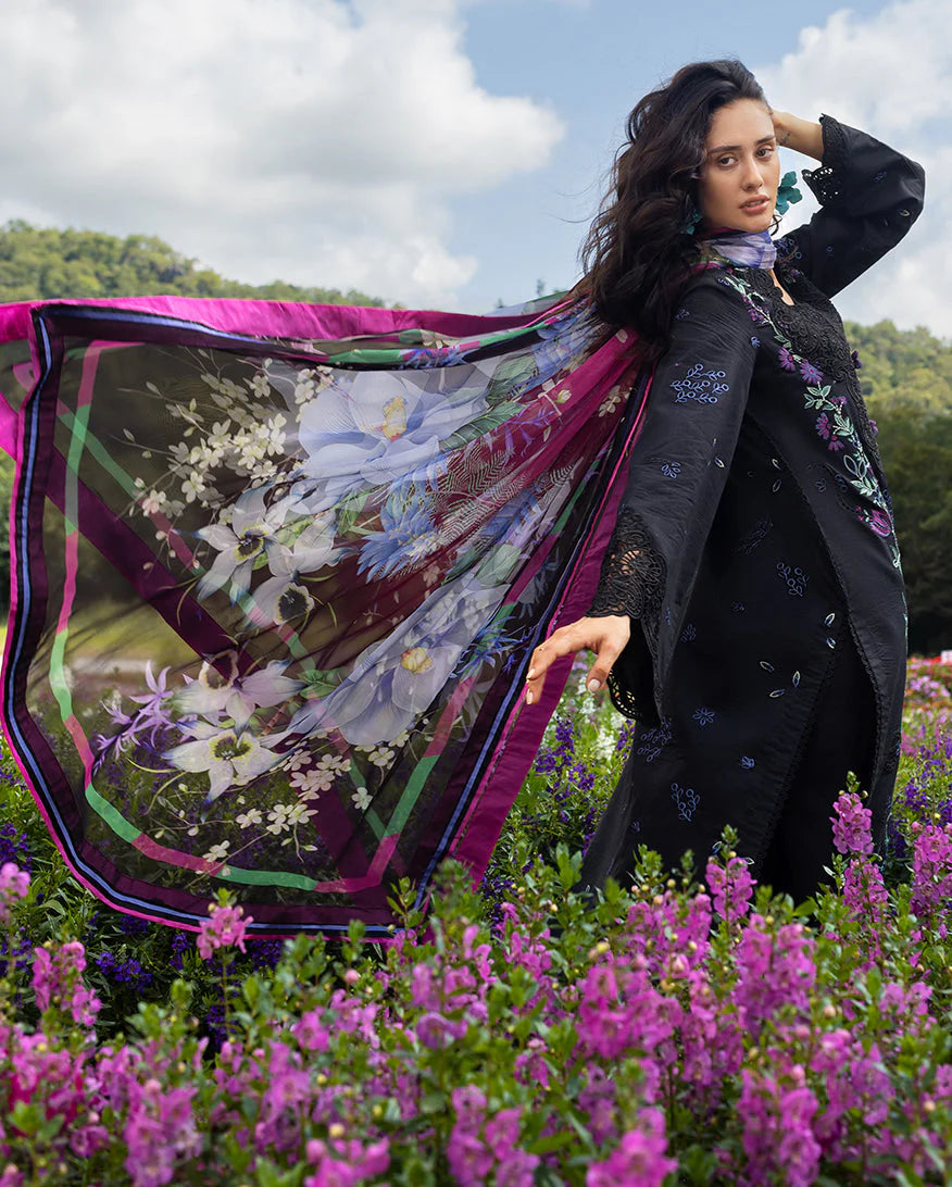 MS 2745-3 PieceUnstitched Embroidered Lawn Suit