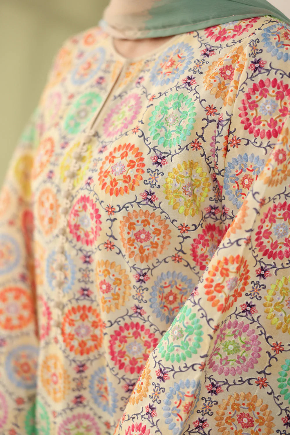 BQ 201-3 Piece Unstitched Printed Lawn Suit