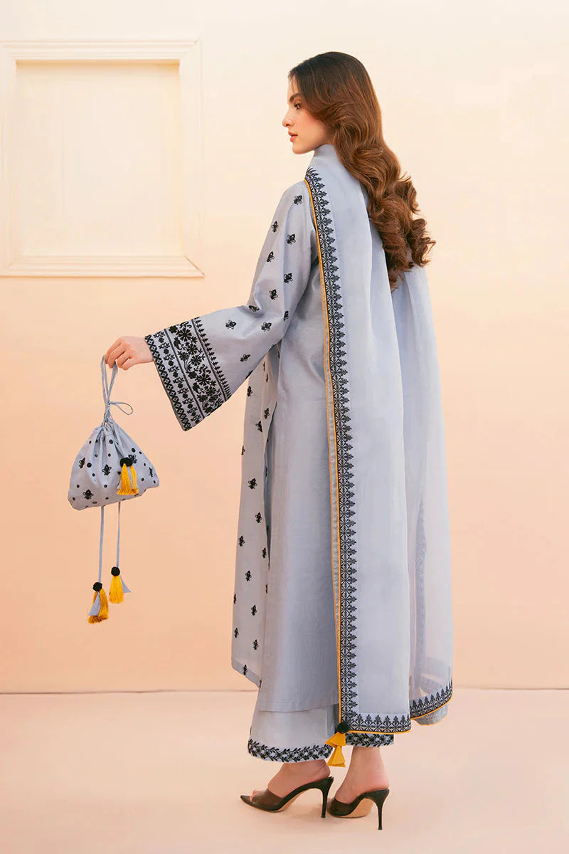 AS 2775-3 Piece-Unstitched Embroidered Lawn Suit
