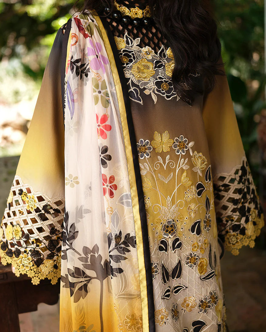 MB 206-3 Pcs All Over Digital Printed Suit with Lawn Printed Dupatta + Extra Patches.