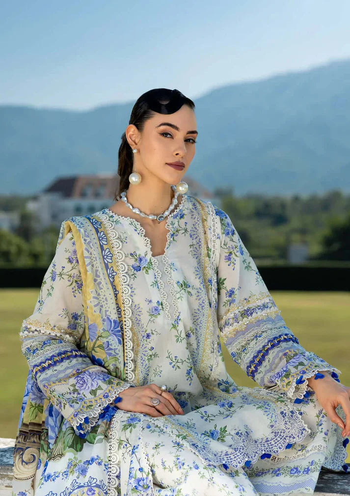 MB 485-3 Piece Unstitched Printed Lawn Suit