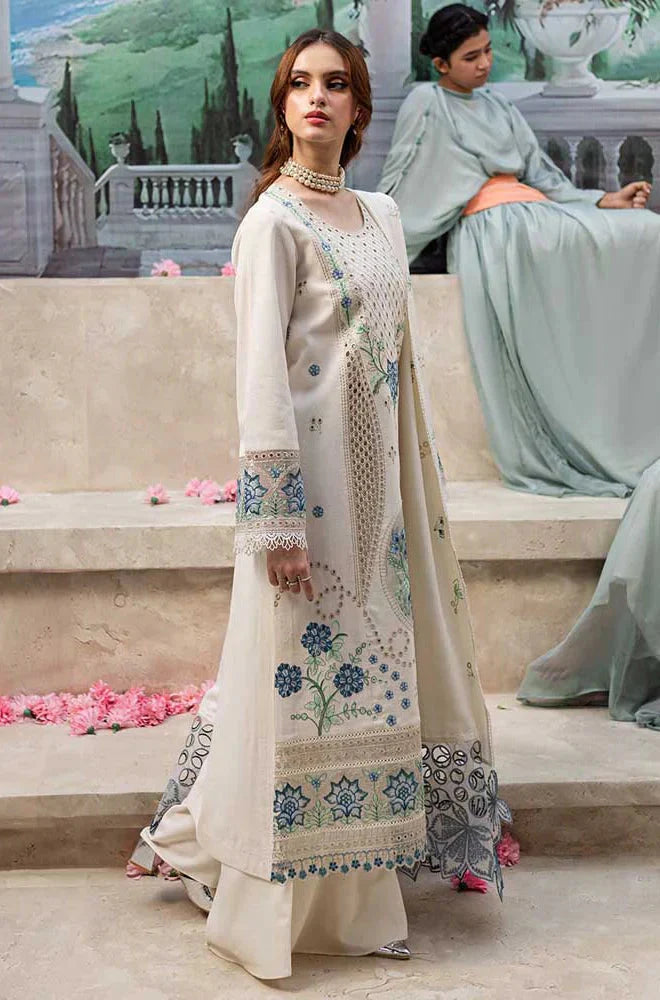 MR 2730-3 Piece Unstitched Luxury Embroidered Lawn Suit