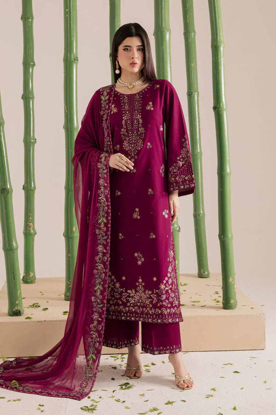 BT 2860-3 Piece Unstitched Fully Embroidered Lawn suit