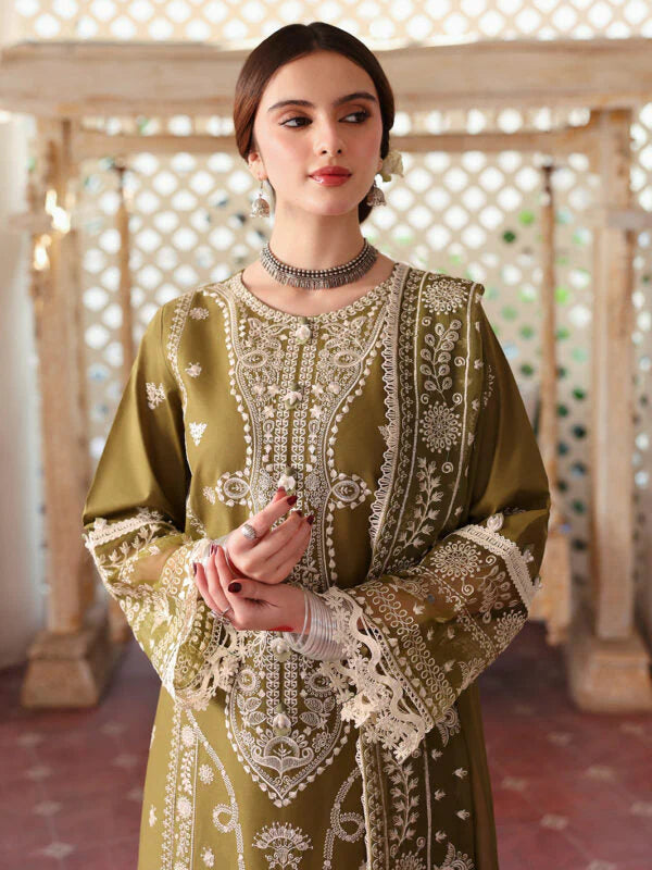 MR 590-3 Piece Unstitched Fully Embroidered Lawn Suit
