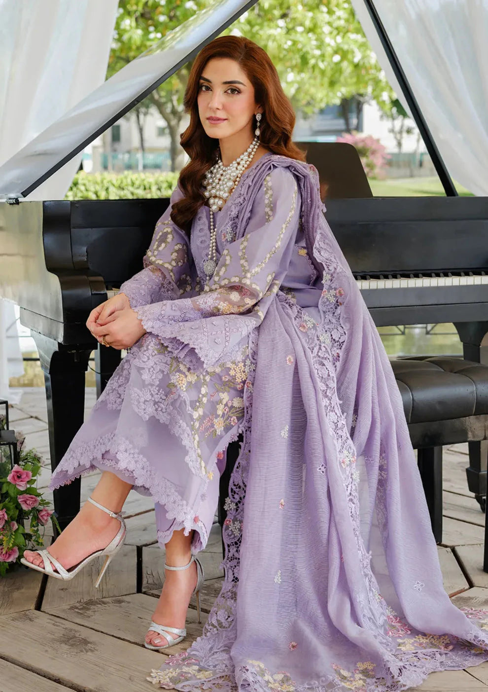 EL 2715-3 Piece Unstitched Fully Embroidered Lawn Suit