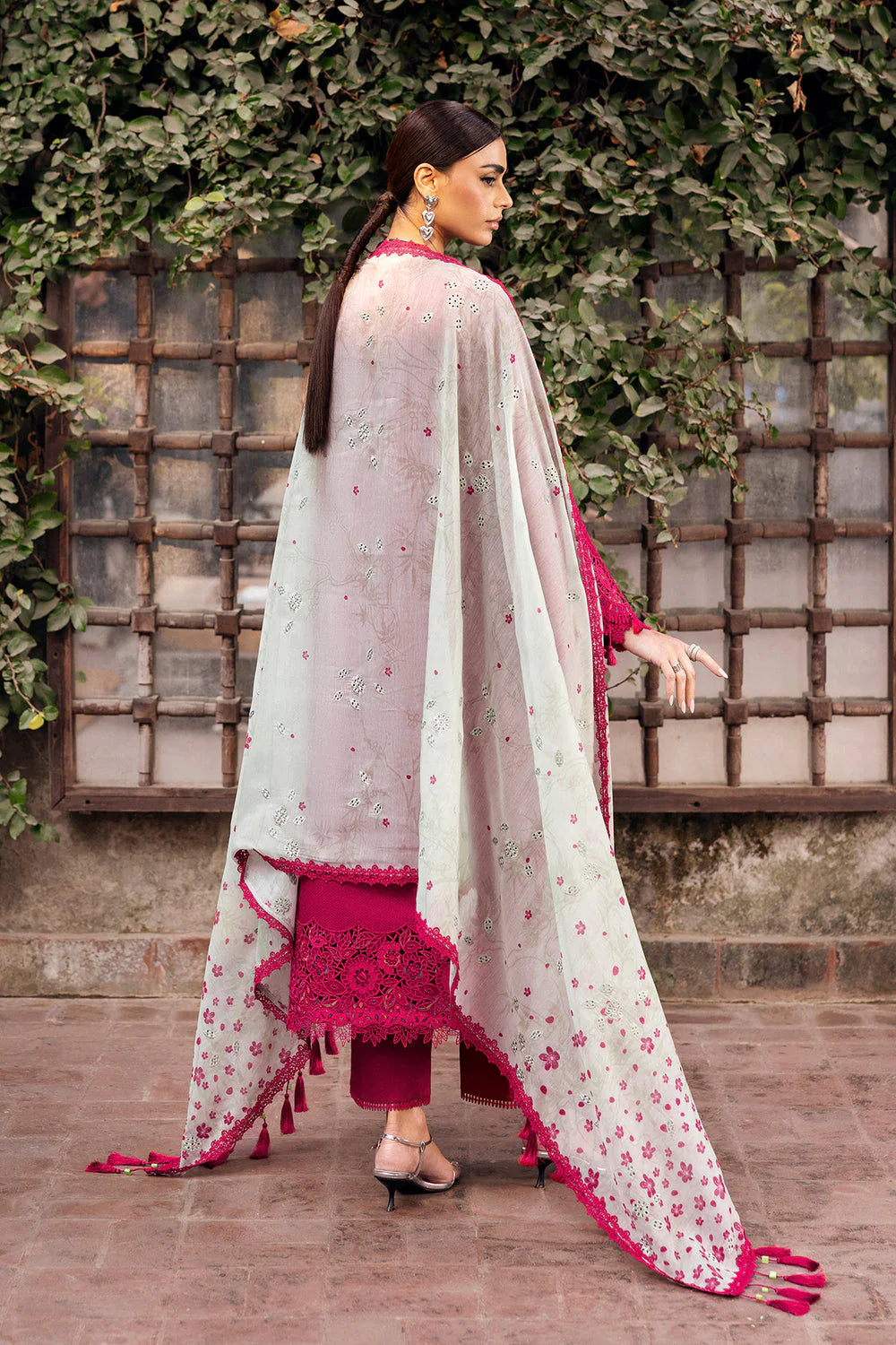 JZ 2760-3 Piece Unstitched Luxury Embroidered Lawn Suit