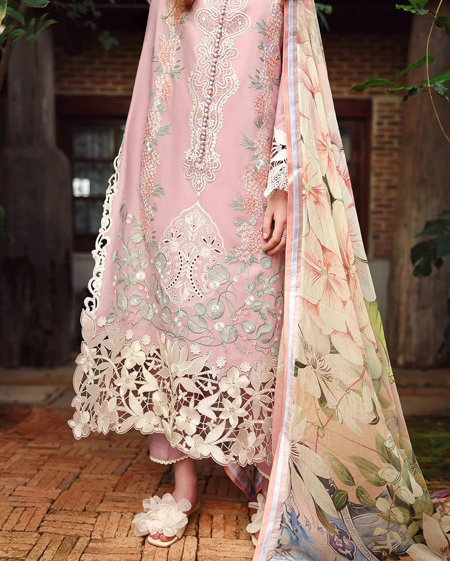 MS 2855-3 Piece Unstitched Embroidered Lawn Suit
