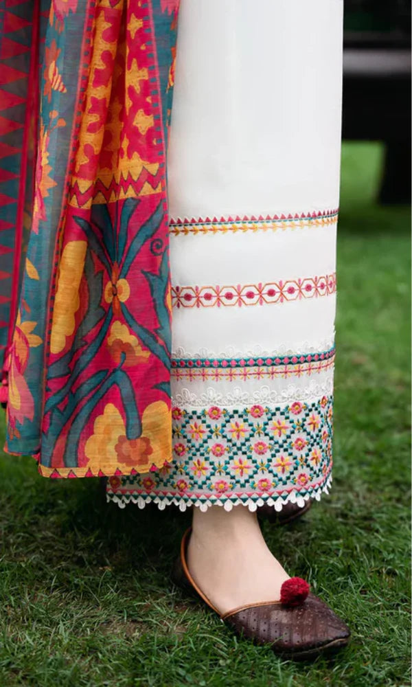 QL 2690-3 Piece Unstitched Fully Embroidered Lawn Suit