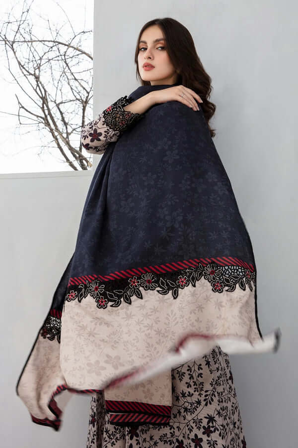 BQ 410-3 Piece Unstitched Digital Printed Khaddar Suit ( Digital Printed Khaddar Dupatta )