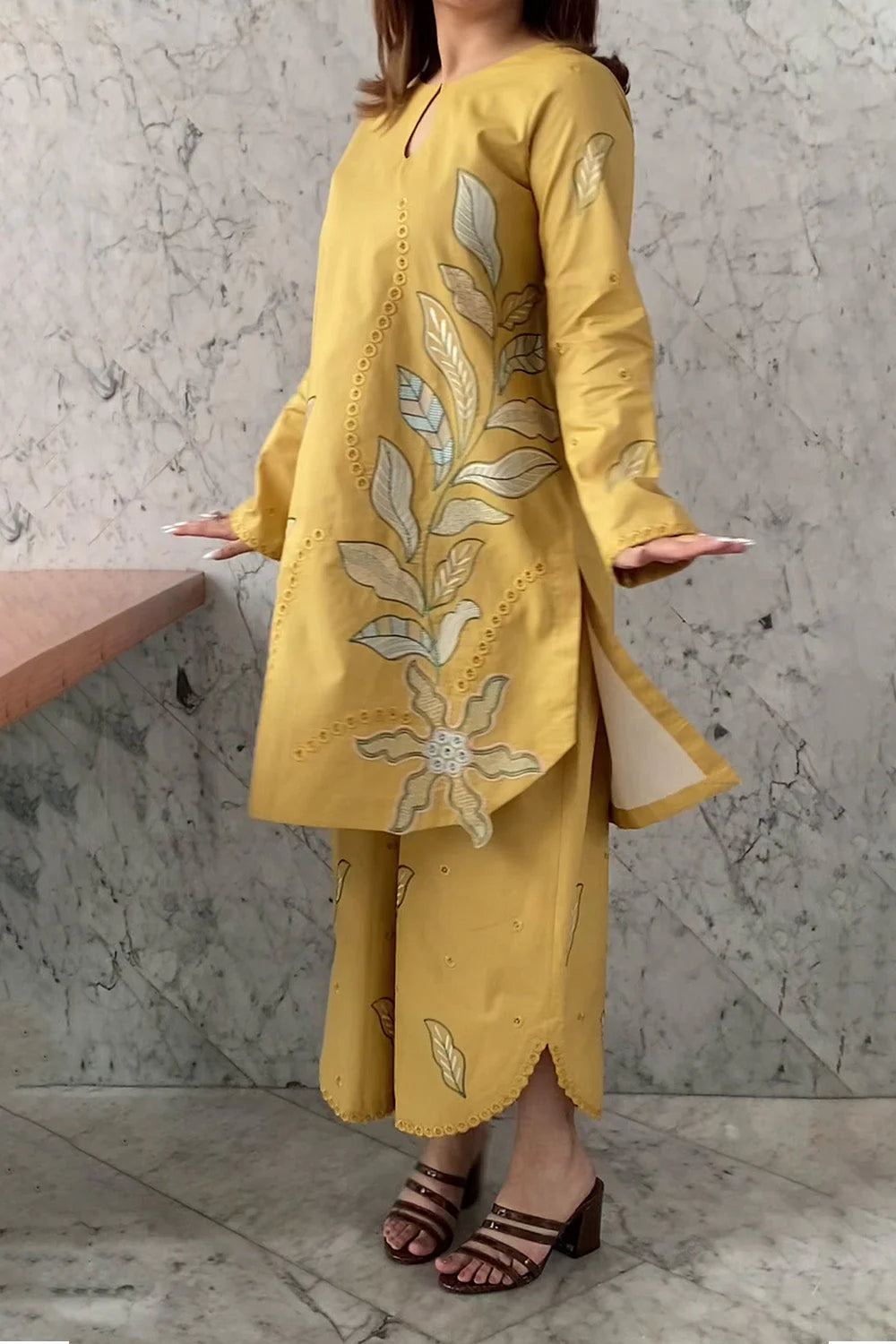 2 Piece Unstitched Embroidered Lawn Suit