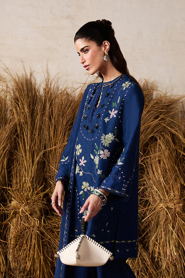 SP 985-3 Piece Unstitched Fully Embroidered Dhanak Suit