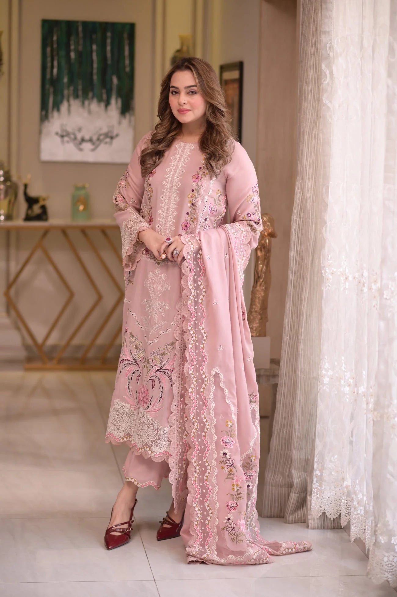 AS 2735-3 Piece Aneela's Luxury Unstitched Lawn Suit