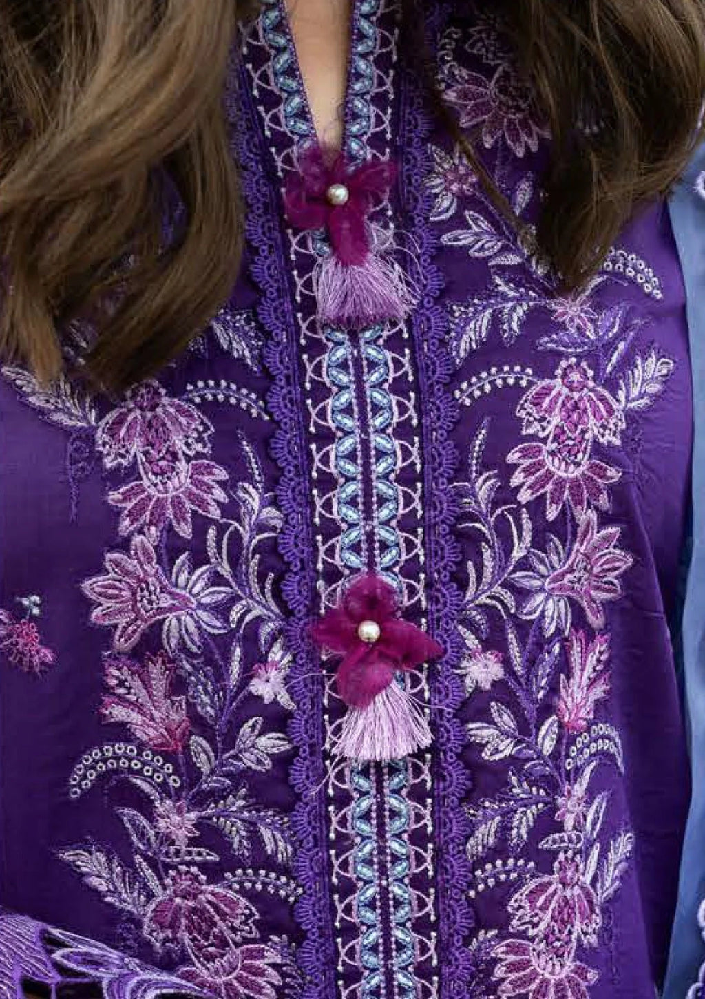 MS 2770-3 Piece-Unstitched Embroidered Lawn Suit