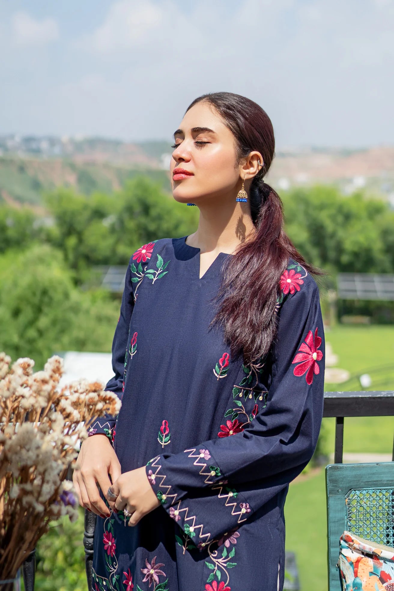 MB 70-2 Piece Unstitched Embroidered Lawn Suit