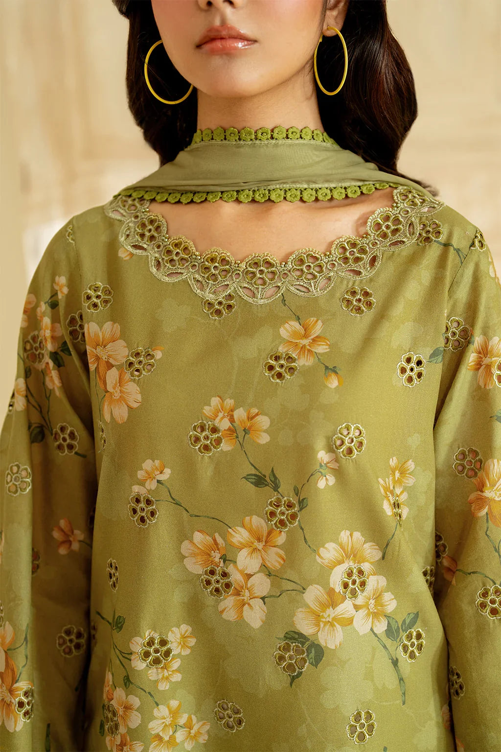 3 Piece unstitched Digital Printed Lawn Suit