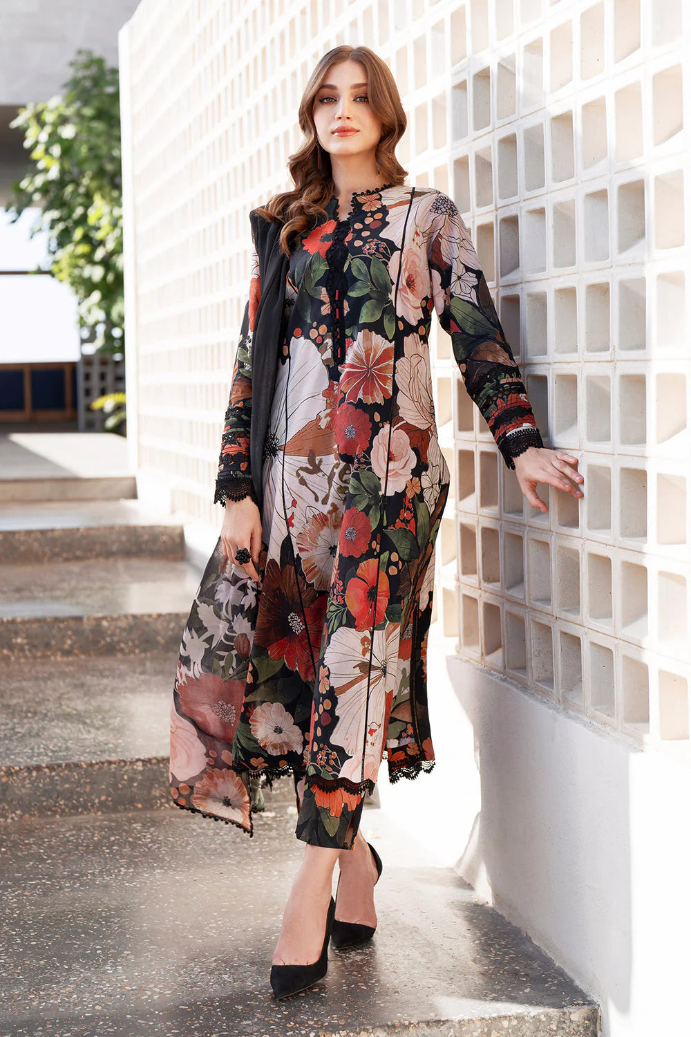 BQ 35-3 Piece Unstitched Digital Printed Khaddar Suit