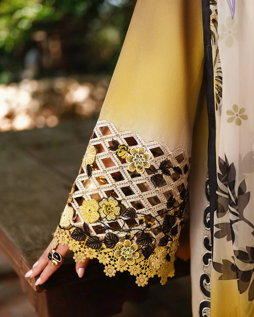 MB 206-3 Pcs All Over Digital Printed Suit with Lawn Printed Dupatta + Extra Patches.