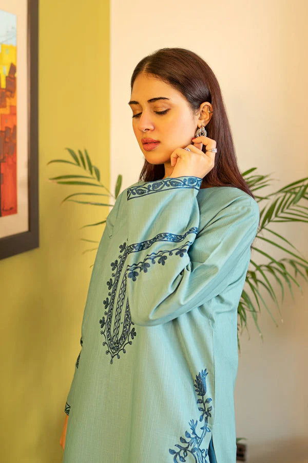 AK 930-2 Piece Unstitched Embroidered Lawn Suit