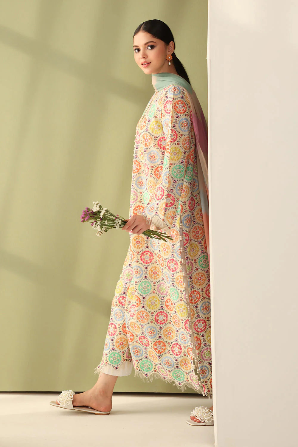 BQ 201-3 Piece Unstitched Printed Lawn Suit