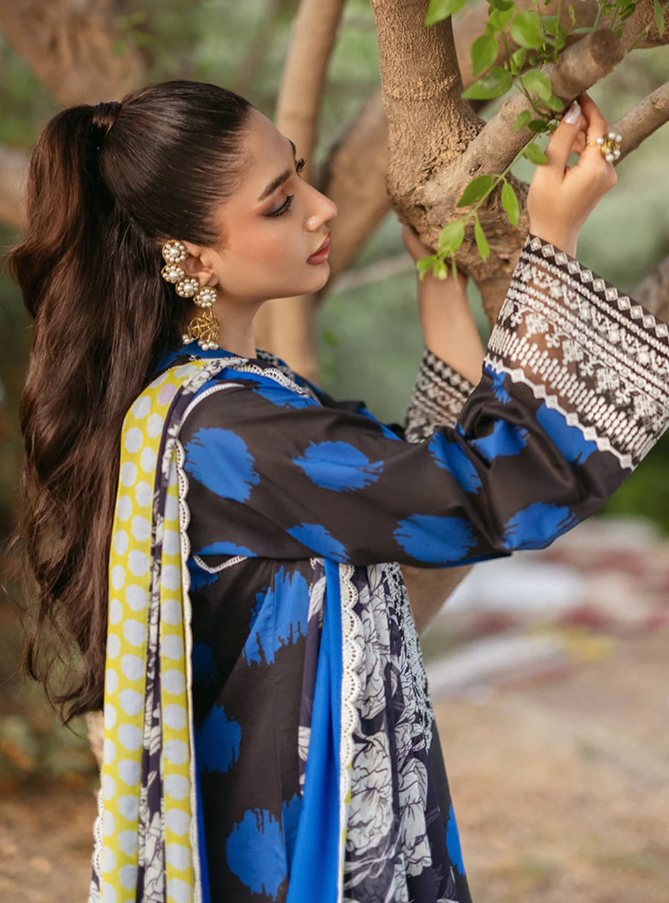 ZC 05-3 Piece Printed and Embroidered Lawn with Lawn Dupatta