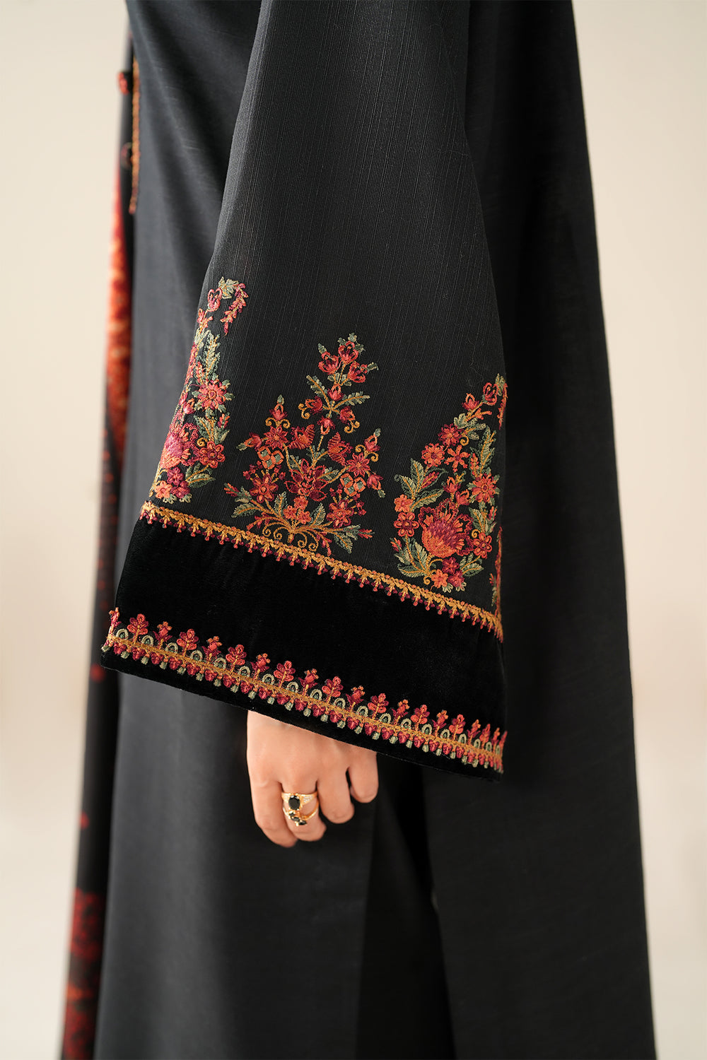 BQ 145-3 Piece Unstitched Fully Embroidered Dhanak Suit