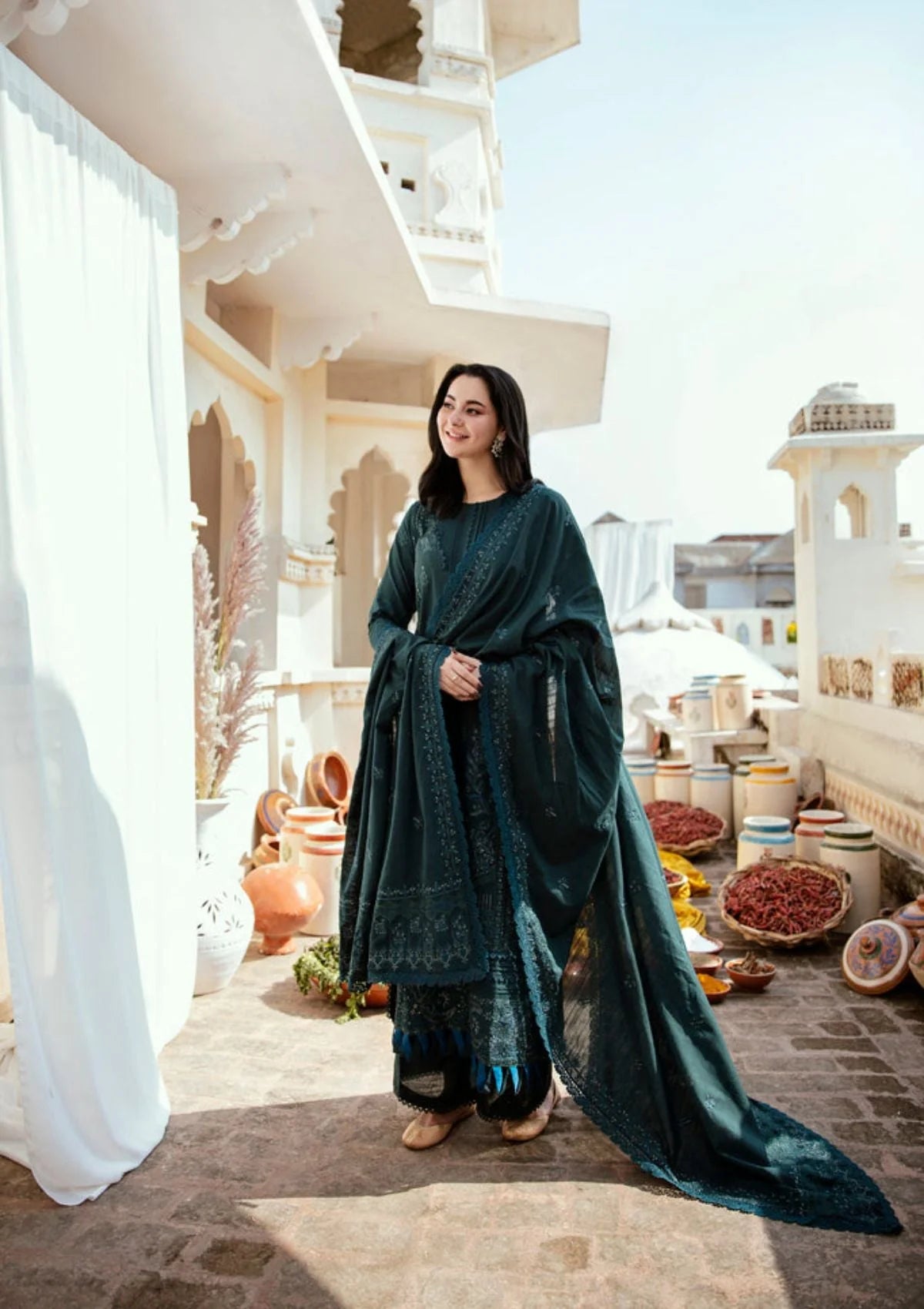MB 935-3 Piece Unstitched Fully Embroidered Lawn Suit