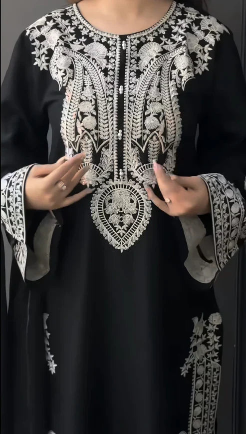 MR 2740B-3 Piece Unstitched Embroidered Lawn Suit