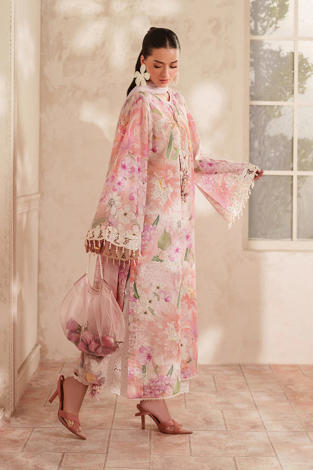 BQ 208-3 Piece Unstitched Digital Printed lawn Suit