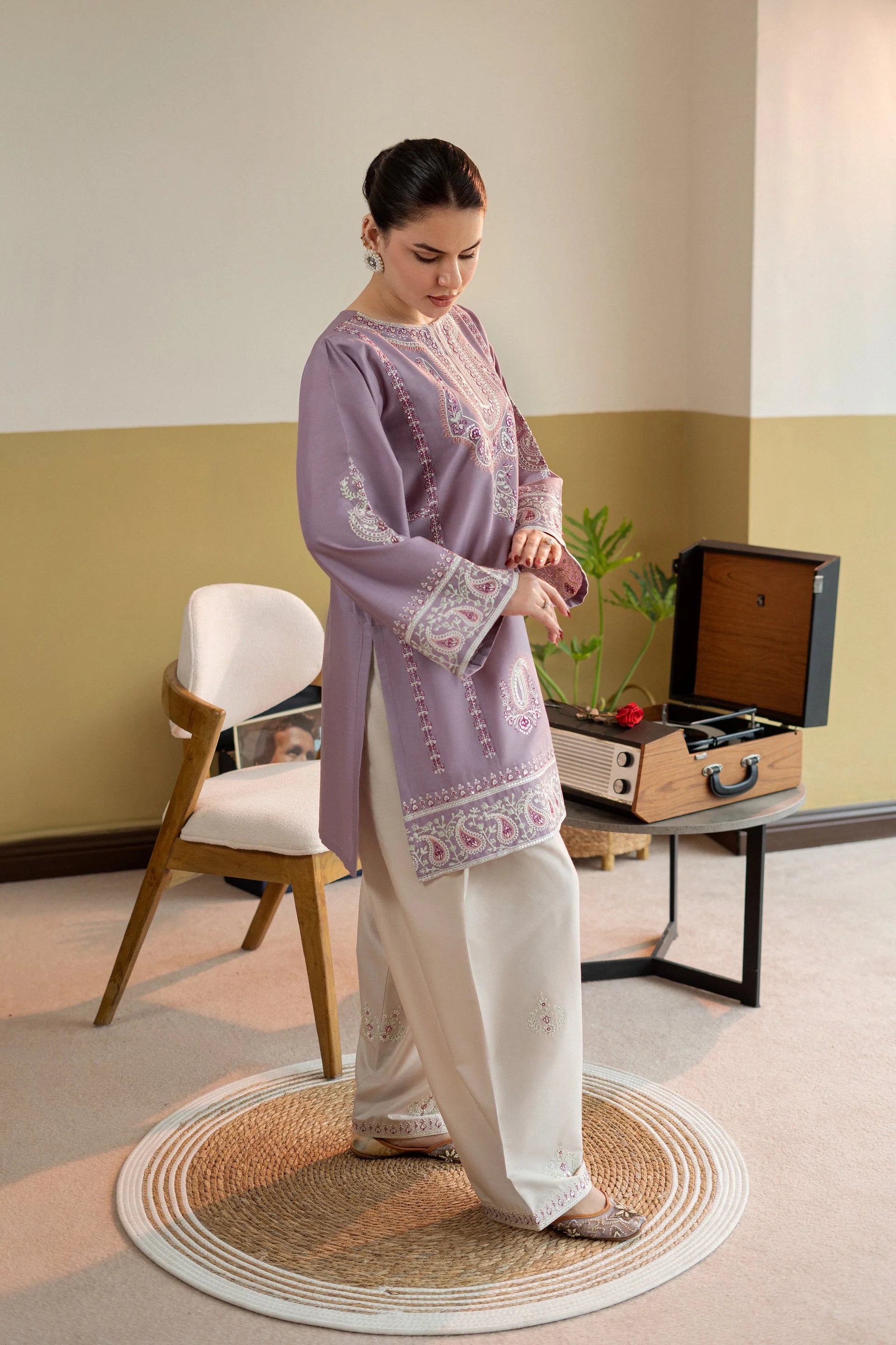 2 Piece Unstitched Embroidered Lawn Suit