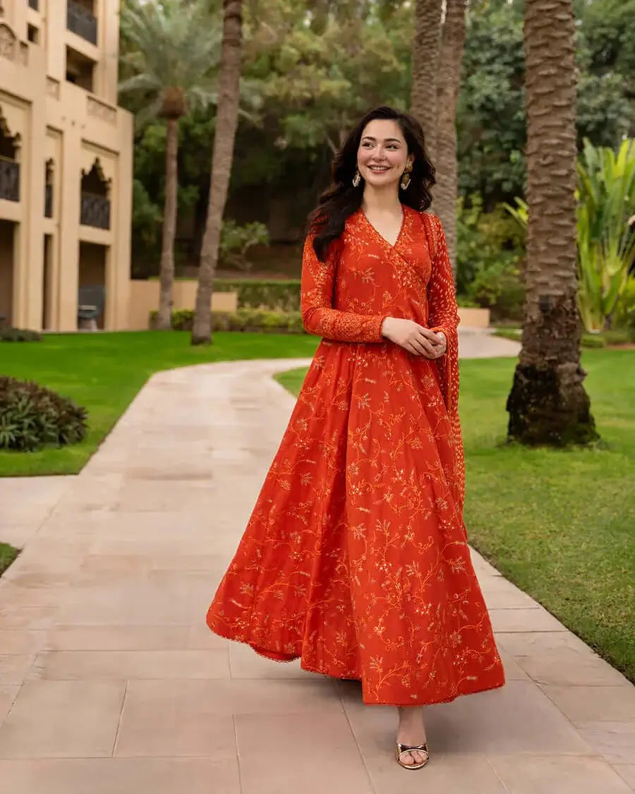3 Piece Unstitched Fully Embroidered Lawn Suit with Printed Chiffon Dupatta 4 Sided Embroidered Lace