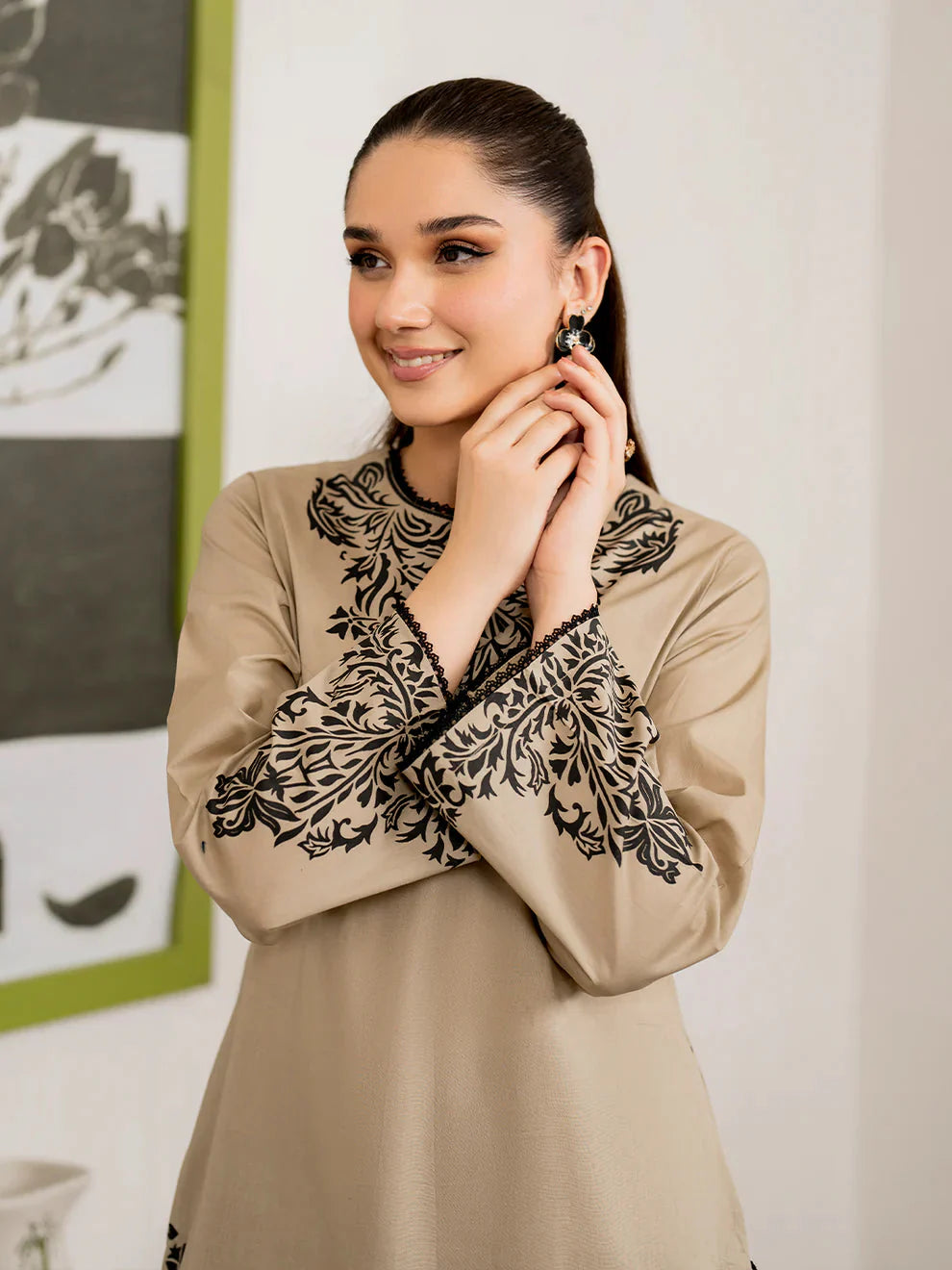 MB 105-3 Piece Unstitched Fully Embroidered Dhanak Suit