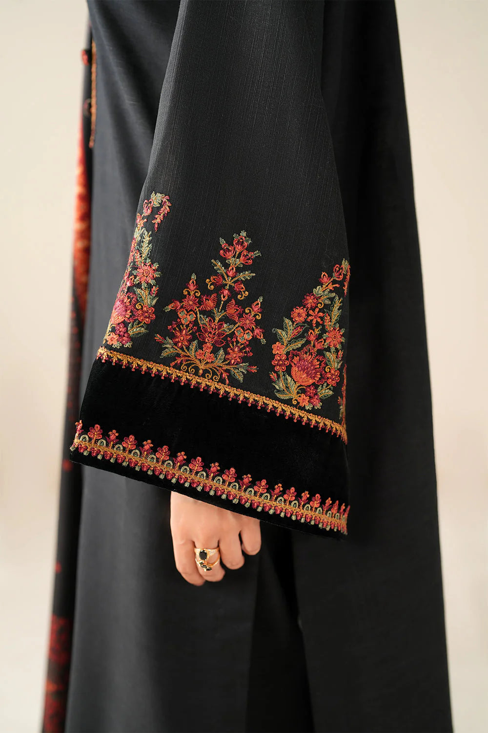 BQ 145-3 Piece Unstitched Fully Embroidered Dhanak Suit