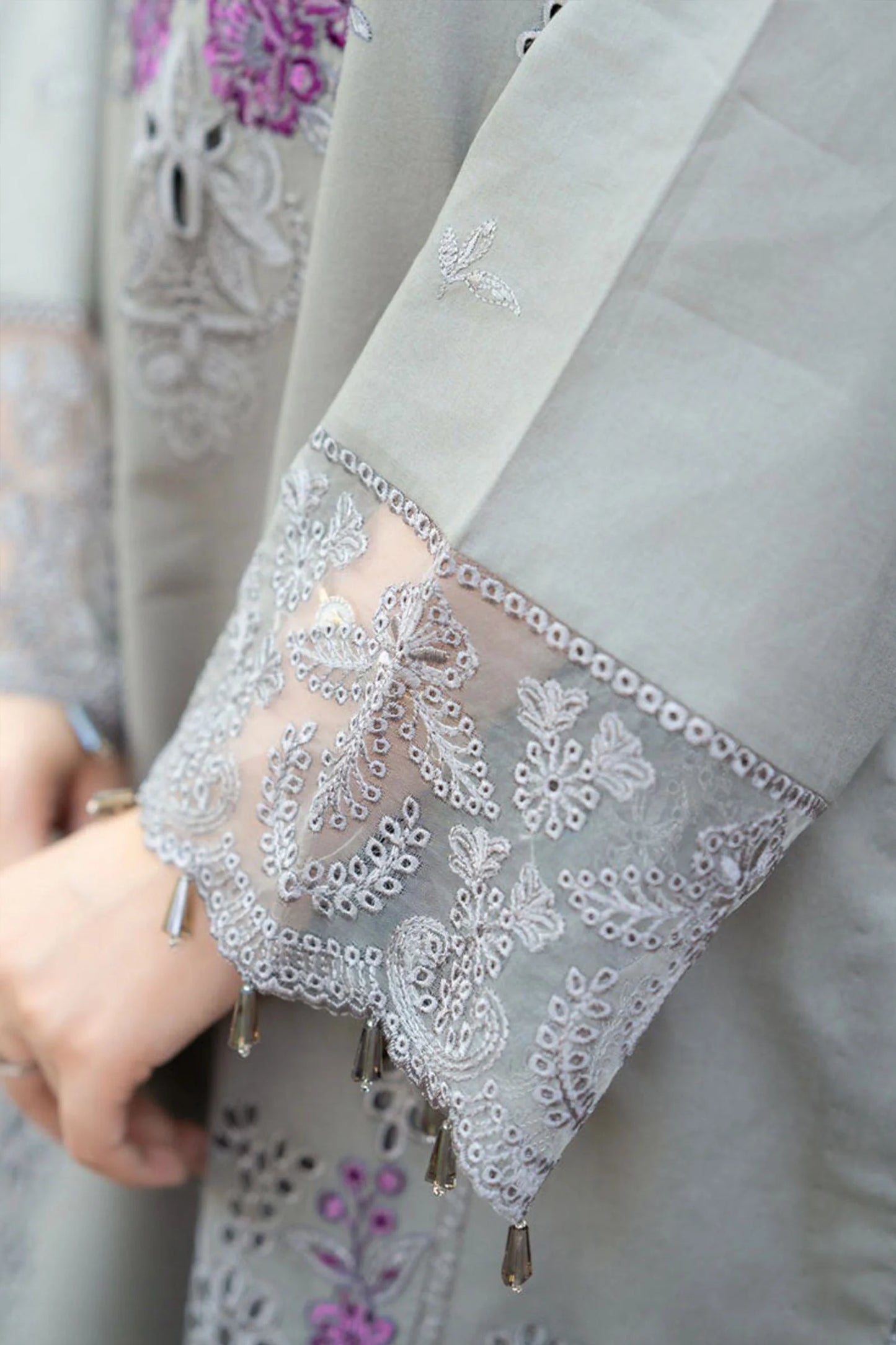 MS 170-3 Piece Unstitched Fully Embroidered Lawn Suit