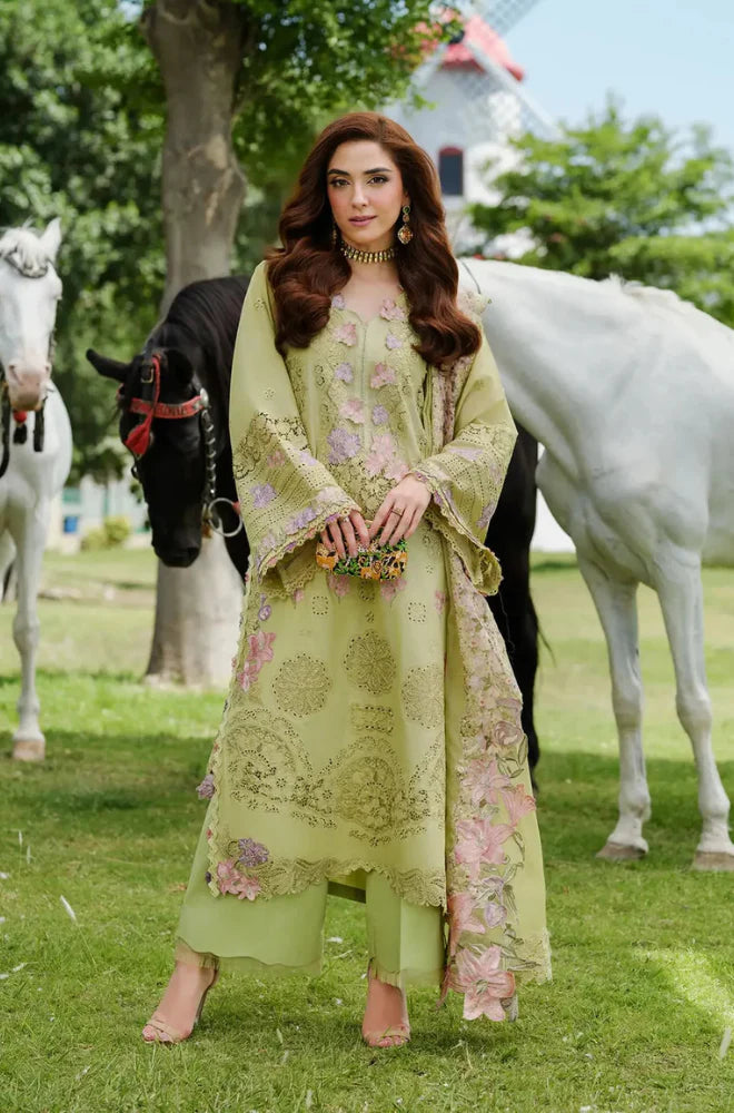 EL 2720-3 Piece Unstitched Fully Embroidered Lawn Suit