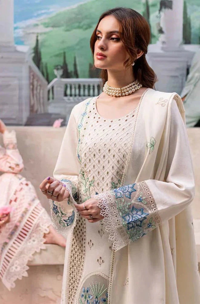 MR 2730-3 Piece Unstitched Luxury Embroidered Lawn Suit
