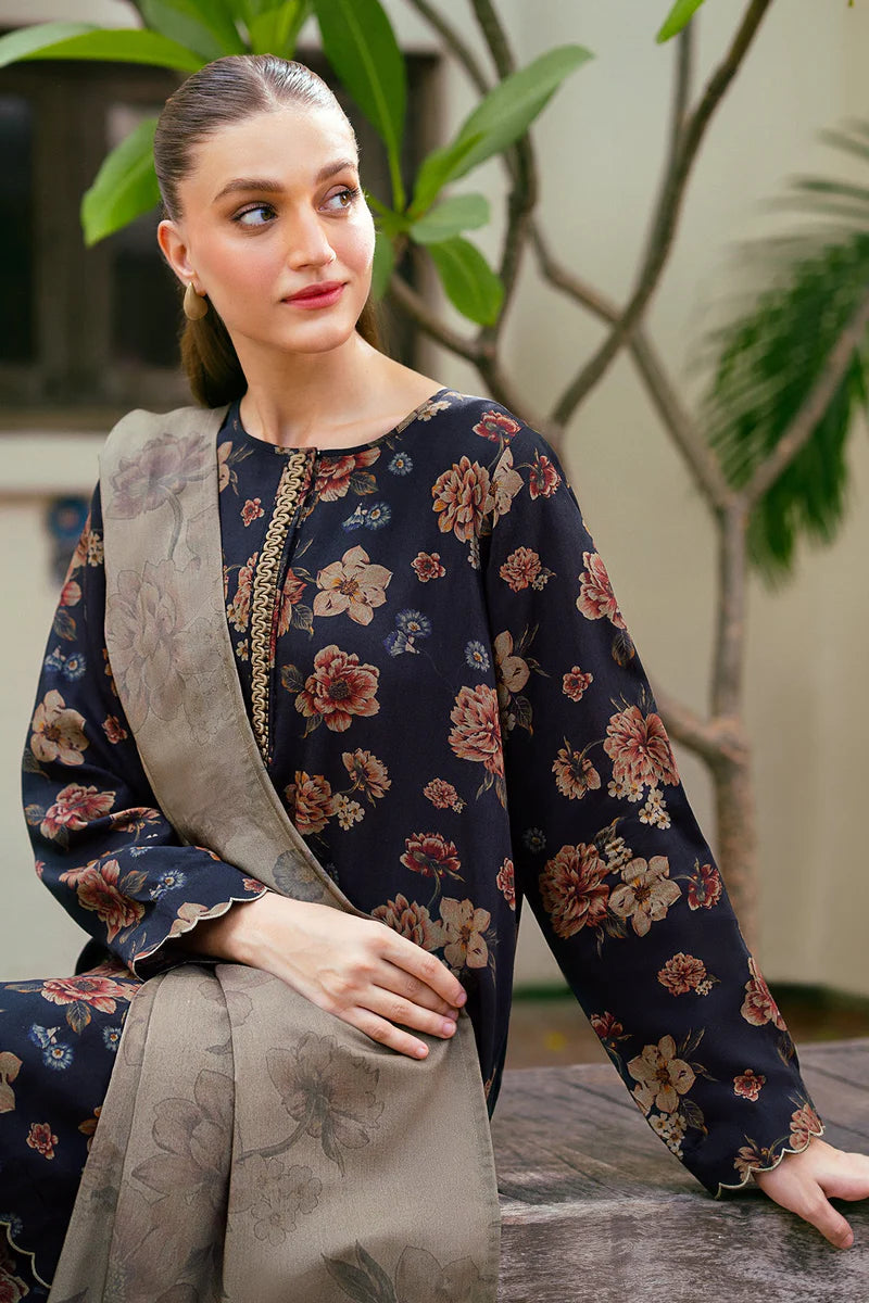 BQ 412-3 Piece Digital Printed Lawn Shirt Trouser with Lawn Dupatta